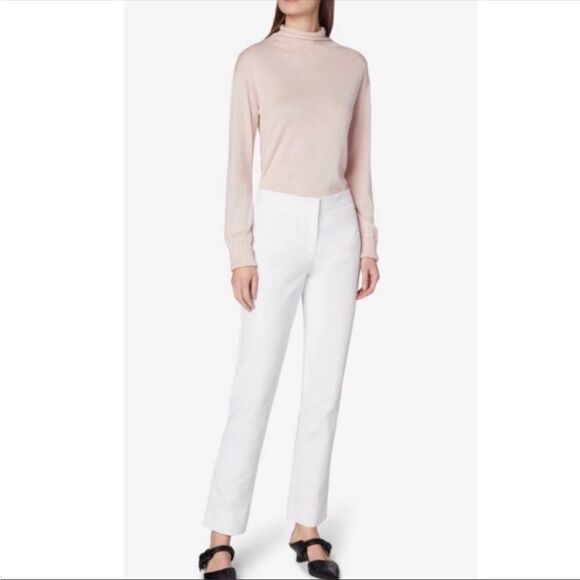 DEREK LAM | White Dress Pants Viscose w/ Silk Binding Women’s US Size 6 - Picture 1 of 10